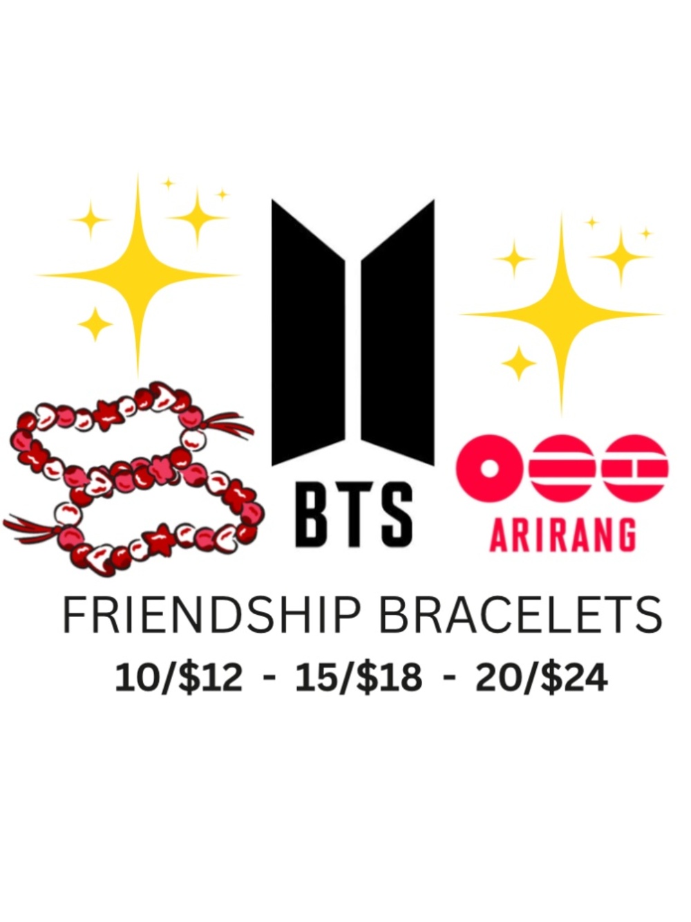 BTS ARIRANG THEMED FRIENDSHIP BRACELET BUNDLES